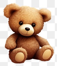 PNG A teddy bear plush cute toy. AI generated Image by rawpixel.