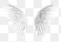 PNG Realistic wings white feather angel. 