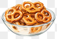 PNG Pretzel food bowl snack. AI generated Image by rawpixel.