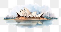 PNG Sydney opera house architecture cityscape outdoors. 