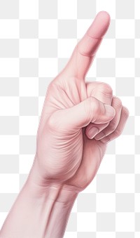 PNG Pointing hand finger white background gesturing. 