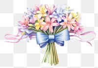 PNG  Flower ribbon plant white background. AI generated Image by rawpixel.
