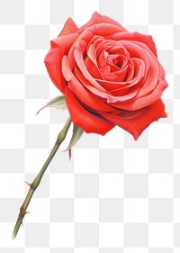 PNG  Rose flower plant red. AI generated Image by rawpixel.