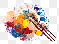 PNG Palette brush paint art. AI generated Image by rawpixel.