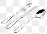 PNG Stainless steel cutlery spoon knife fork. 