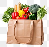 PNG Bag groceries shopping food. 