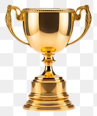 PNG Trophy gold white background achievement