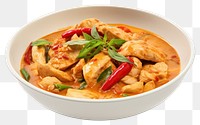 PNG A Thai Panang Chicken Curry curry food bowl. AI generated Image by rawpixel.