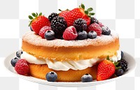 PNG Cream food cake blueberry. AI generated Image by rawpixel.