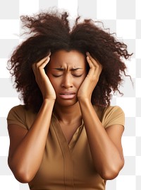 PNG Black woman distressed portrait adult photo. AI generated Image by rawpixel.