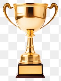 PNG A gold trophy cup white background achievement lighting. AI generated Image by rawpixel.