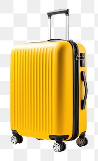 PNG Suitcase luggage travel yellow. 