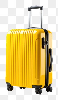 PNG Suitcase luggage travel yellow. 