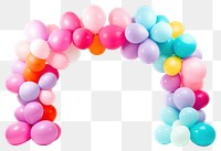 PNG Balloon archway white background architecture celebration