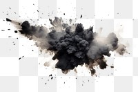 PNG Explosion smoke white background splattered. 