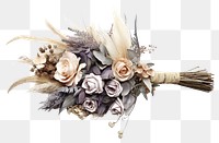 PNG  Dried wedding bouquet flower plant rose. AI generated Image by rawpixel.