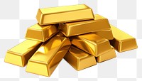 PNG Gold bars white background investment currency. 