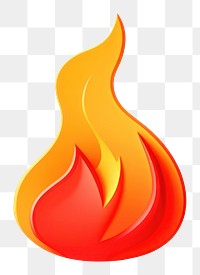 PNG Fire flame icon burning red white background