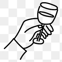 Drink png doodle element, transparent background