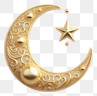 PNG Gold jewelry locket moon. 