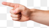 PNG Hand pointing finger white background gesturing touching. 