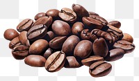PNG Roasted coffee beans food white background refreshment. AI generated Image by rawpixel.