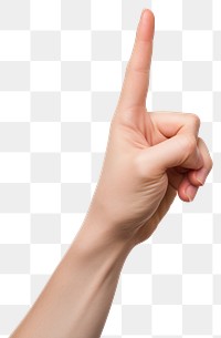 PNG Woman hand gesture finger white background gesturing. 