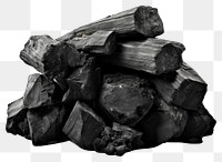 PNG Natural wood charcoal rock white background monochrome. 