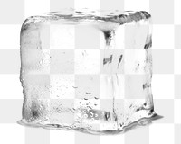 PNG One melting ice cube white background freshness freezing