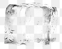 PNG Melting ice cube white white background freezing. AI generated Image by rawpixel.