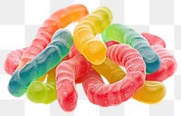 PNG Sour gummy worms confectionery candy food. 