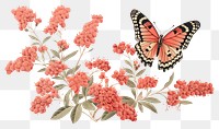 PNG Butterfly bush art pattern animal. 