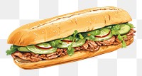 PNG Sandwich cartoon food white background. AI generated Image by rawpixel.