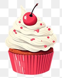 PNG Cupcake dessert cartoon cream. 