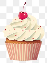 PNG Cupcake dessert cream food. AI generated Image by rawpixel.