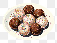 PNG Sprinkles plate chocolate cartoon. 