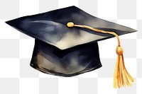 PNG Graduation hat intelligence achievement certificate. AI generated Image by rawpixel.