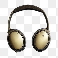 Headphones digital device png sticker, transparent background