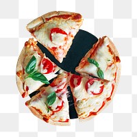 Homemade pizza food png, transparent background