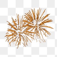 Gold firework celebration png, transparent background