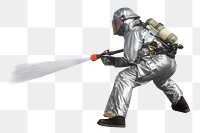 Fire rescue working png, transparent background