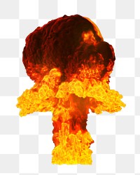 Bombing flame png, transparent background