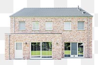 Brick house png, transparent background