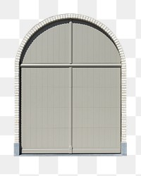 Arched gate png, transparent background