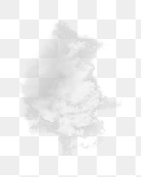 White cloud png sticker, transparent background