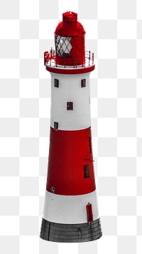 Beach Head Lighthouse. Free public domain CC0 image. png sticker, transparent background