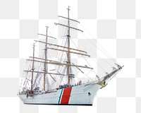 Coast guard ship png vehicle, transparent background