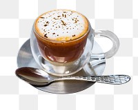 Caffè latte png sticker, transparent background