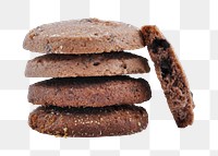 Chocolate cookies png, transparent background