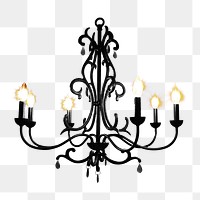 Chandelier png, transparent background